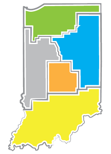 Indiana Campground RV Park Regoin Map