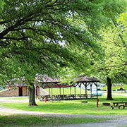 Pavilion in lower campground